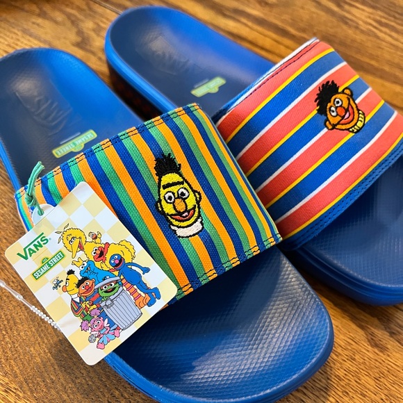 Vans X Sesame Street Bert & Ernie NEW 11 La Costa Slide - On Mens Sandals - Picture 2 of 2